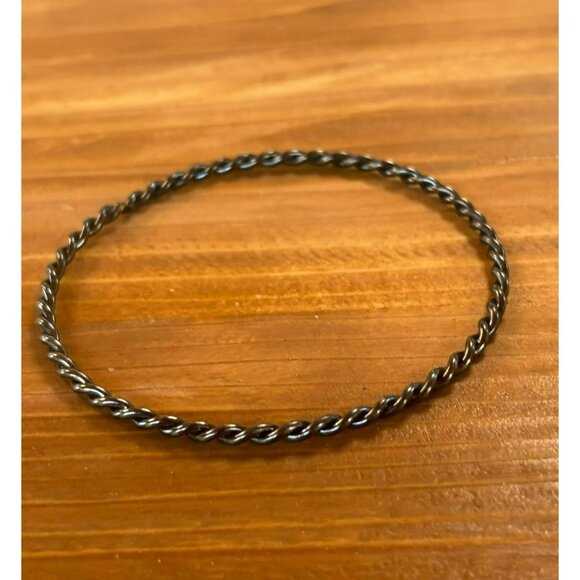 Twist Rope Silver Wrist Bracelet - Picture 1 of 5